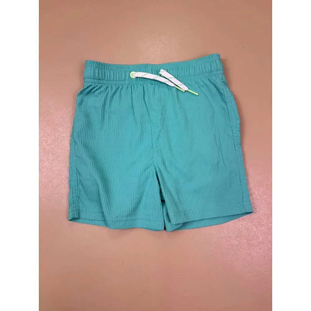 Caribbean Joe Boys Swim Trunks Size 4 XS Dinosaur Tropical Beach Print NWT
